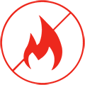 icon fire protection red
